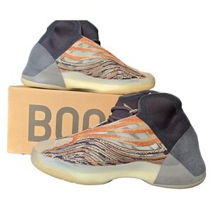Adidas Yeezy QNTM Boost Size 8 US Mens‎ Orange Gray Casual Shoes